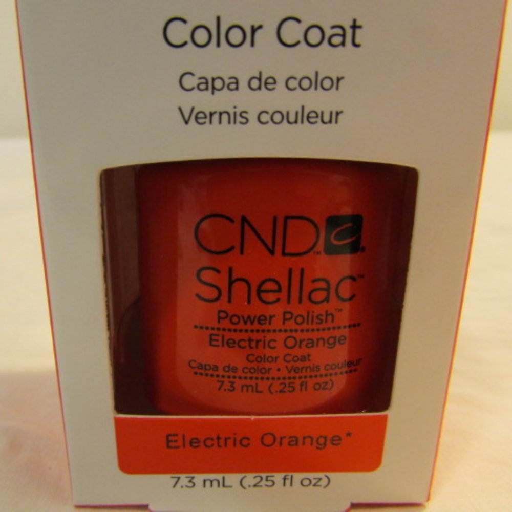CND Shellac Brand Color Coat “Electric Orange” .25 oz